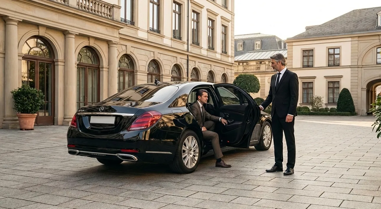 Private chauffeur waiting in Milan